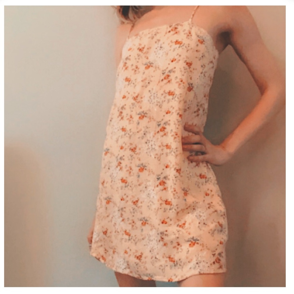 aeo yellow floral sun dress